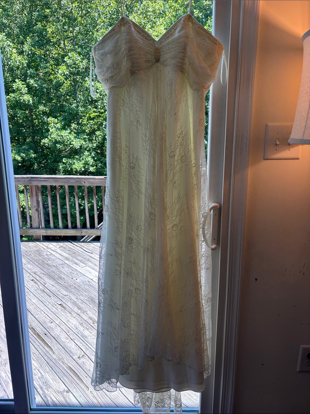 NWT Galina Signature lace split front beach mountain wedding dress Size 18 w